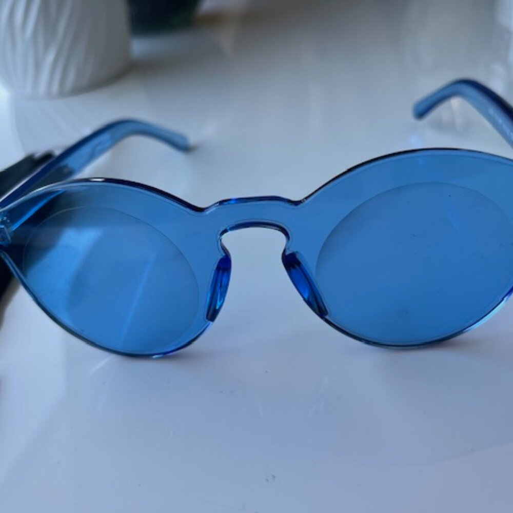 Blue Plastic Sunglasses
